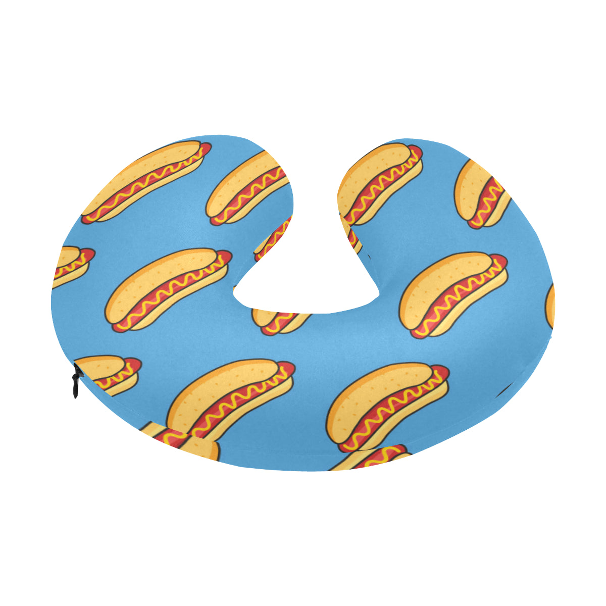 Hot Dog Pattern Print Design 02 U-Shaped Travel Neck Pillow
