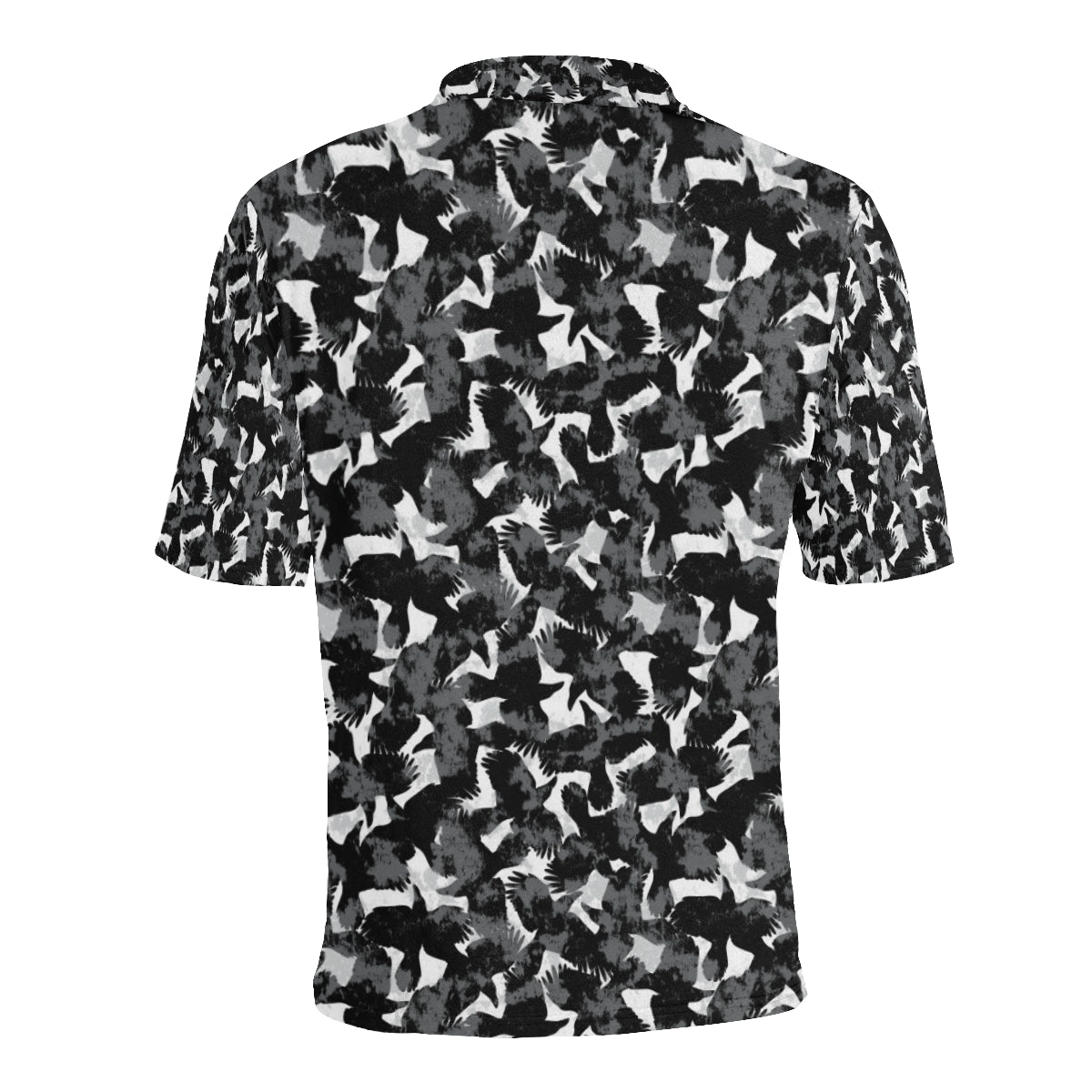 Crow Pattern Print Design 01 Men Polo Shirt