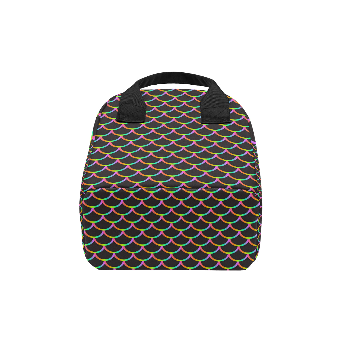 Mermaid Tail Rainbow Design Print Insulated Lunch Bag