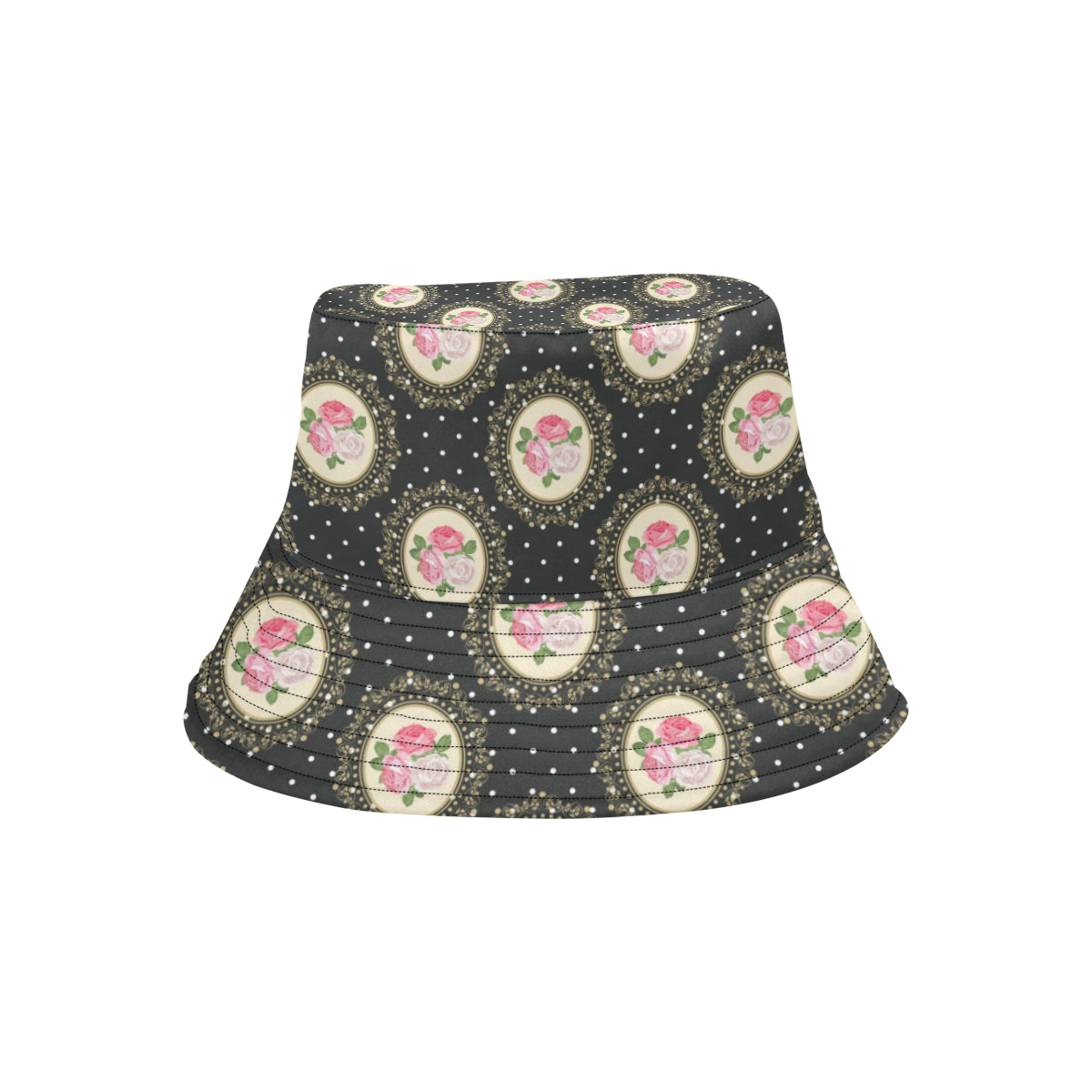 Rose Pattern Print Design RO015 Unisex Bucket Hat