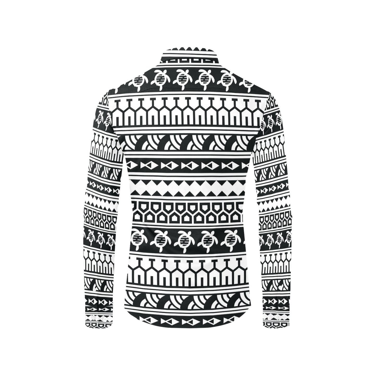 Samoan Pattern Print Design LKS303 Men's Long Sleeve Dress Shirt