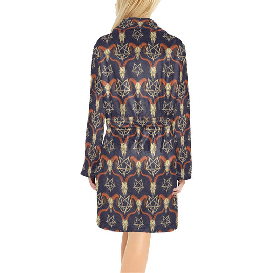 Buffalo Head Print Design LKS403 Women's Fleece Robe