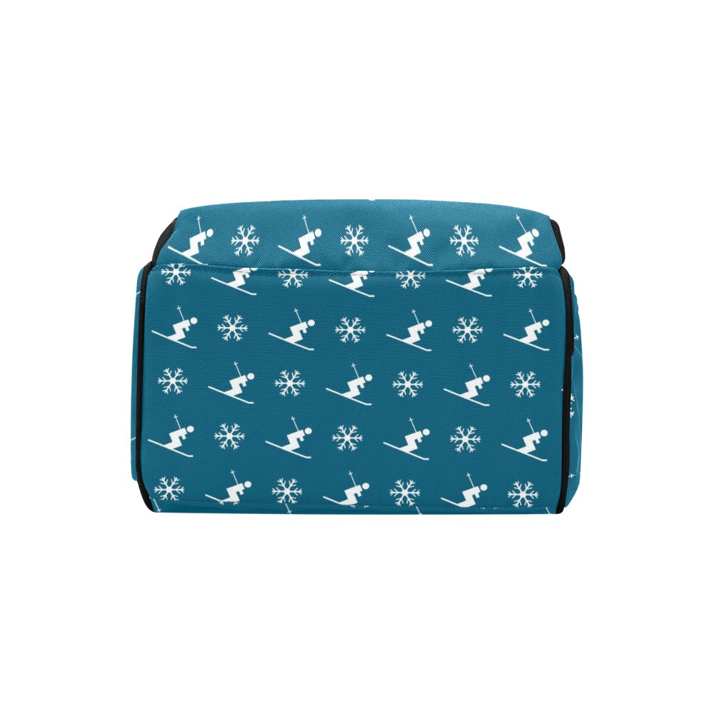 Ski Print Design LKS301 Diaper Bag Backpack