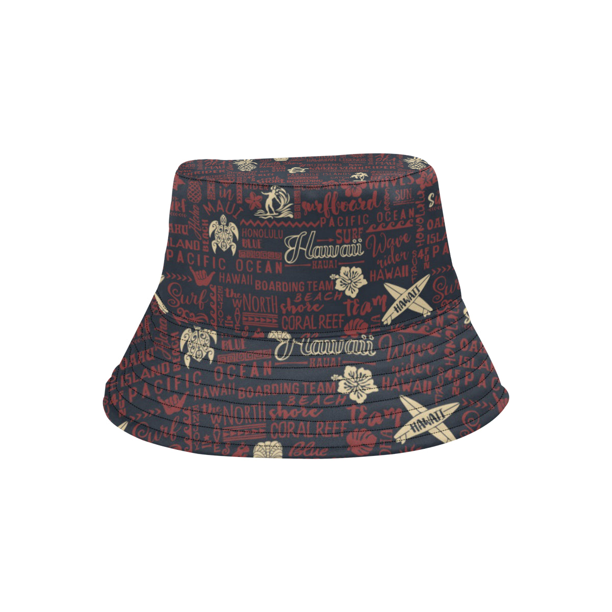 Hawaiian Themed Pattern Print Design H017 Unisex Bucket Hat