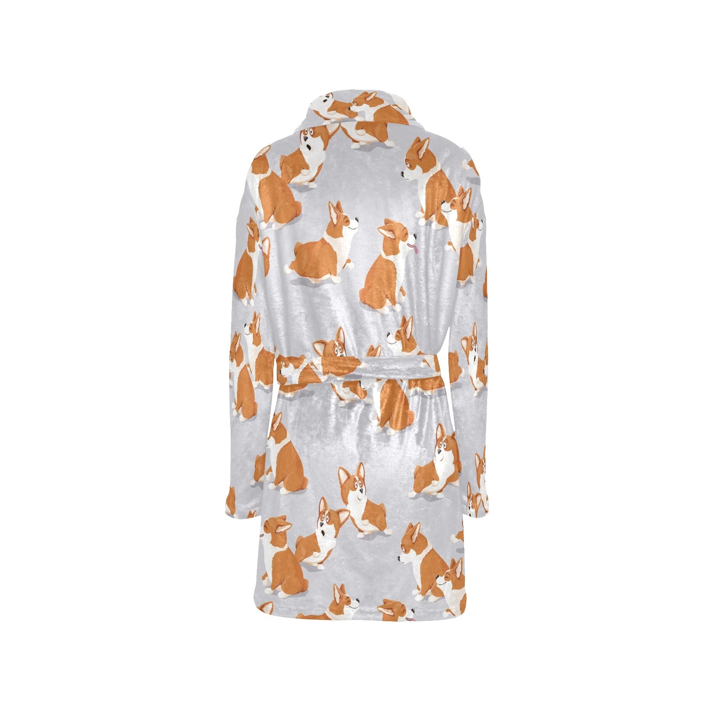 Pembroke Welsh Corgis Pattern Print Design A04 Women's Fleece Robe