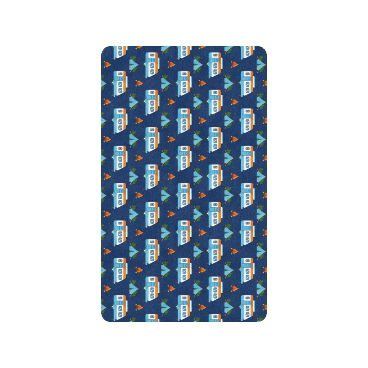 Camper Pattern Camping Themed No 3 Print Rubber Doormat