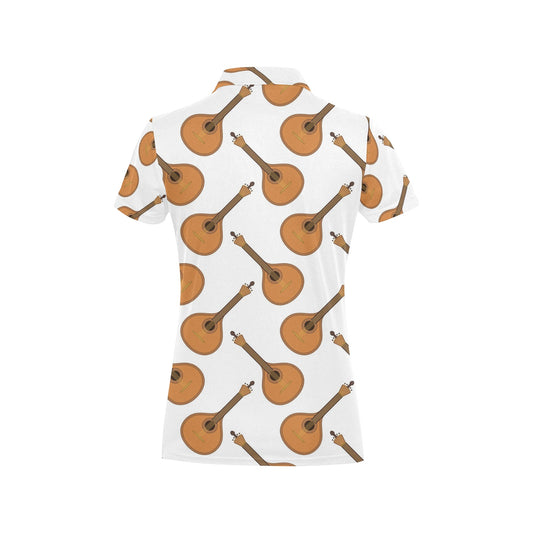 Mandolin Pattern Print Design 01 Women's Polo Shirt