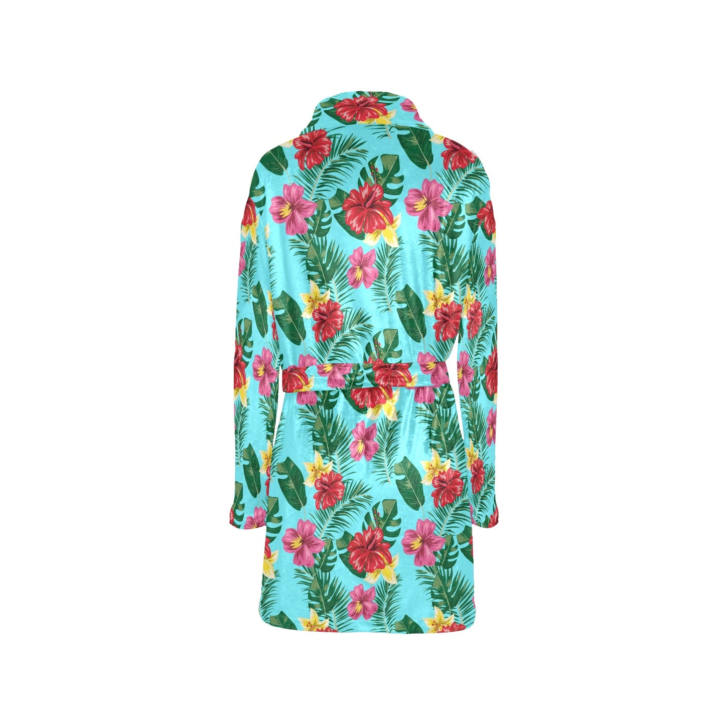 Hibiscus Hawaiian Flower Women's Fleece Robe