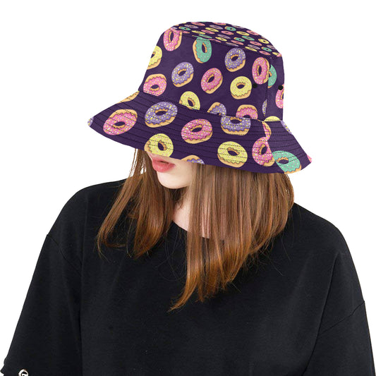 Donut Pattern Print Design DN08 Unisex Bucket Hat