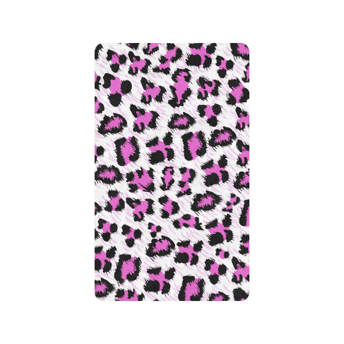 Leopard Pink Skin Print Rubber Doormat