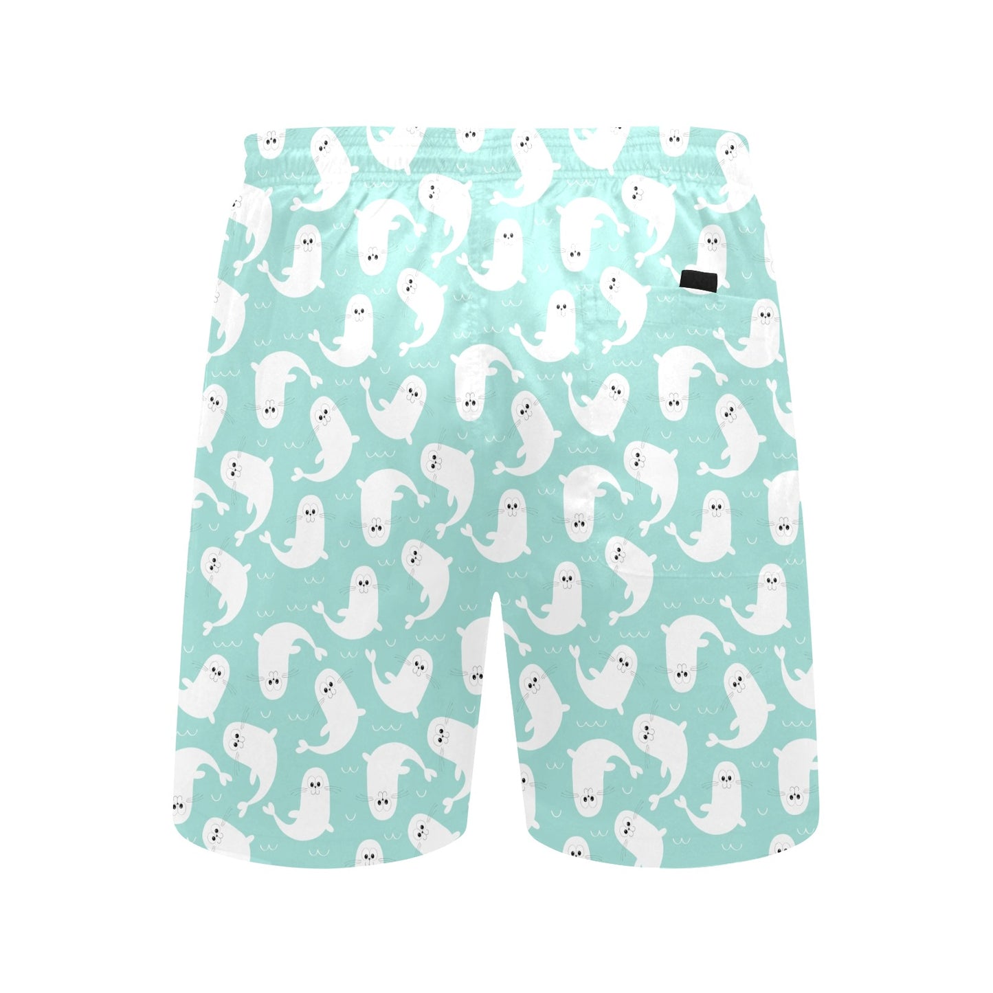 Sea Lion Print Design LKS401 Men's Swim Trunks Beach Shorts