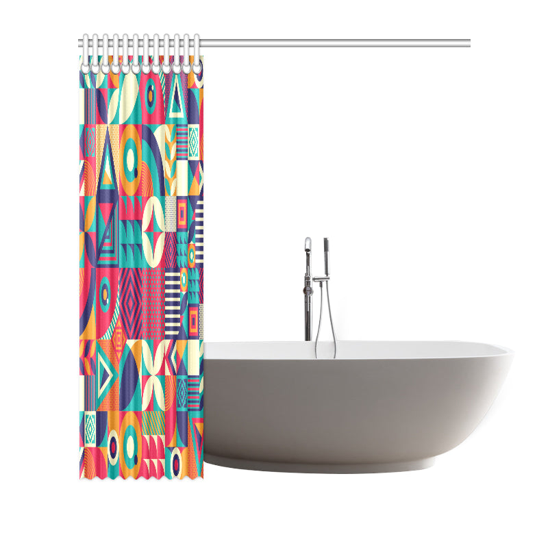 Mosaic Pattern Print Design 03 Shower Curtain