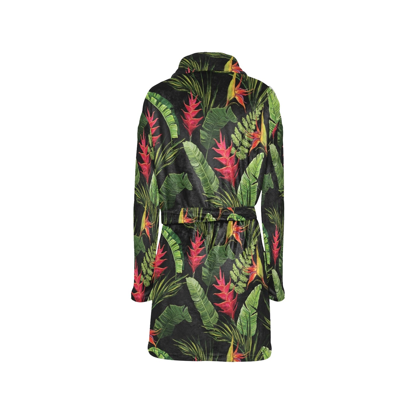 Bird Of Paradise Pattern Print Design BOP010 Women's Fleece Robe