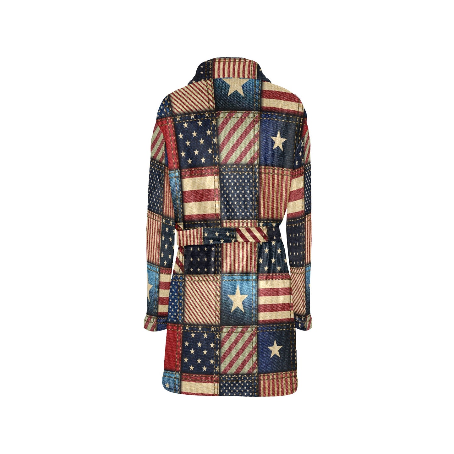American flag Patchwork Design Women's Fleece Robe