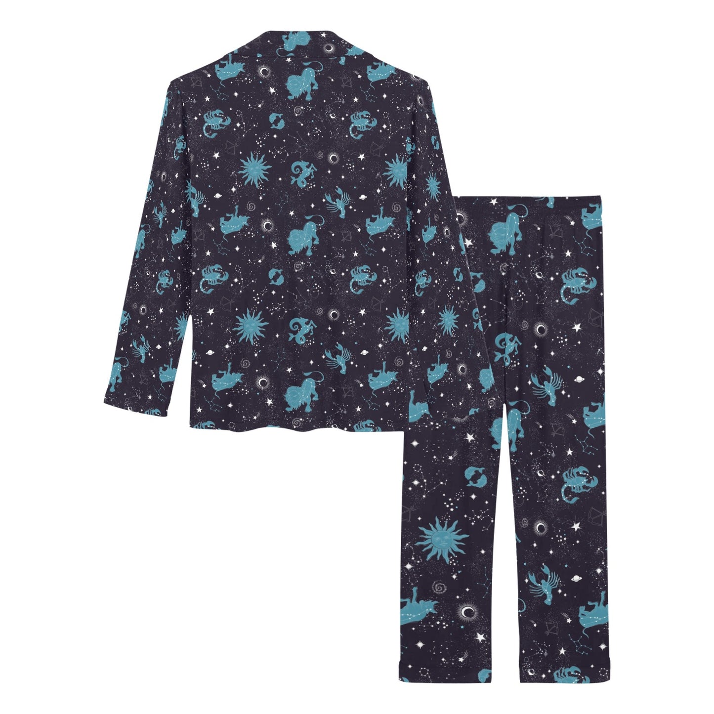Zodiac Print Design LKS303 Women's Long Pajama Set