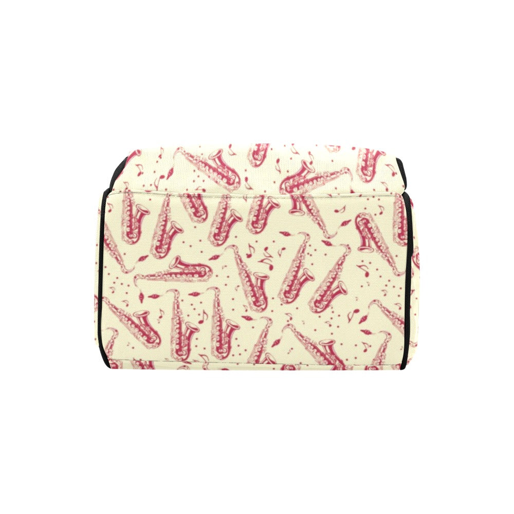 Saxophone Print Design LKS402 Diaper Bag Backpack