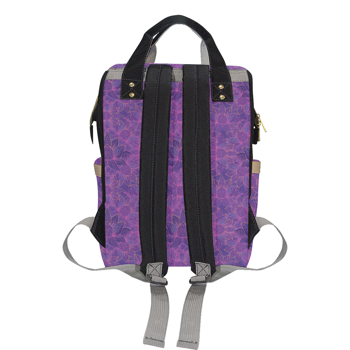 Bohemian Lotus Mandala Style Diaper Bag Backpack