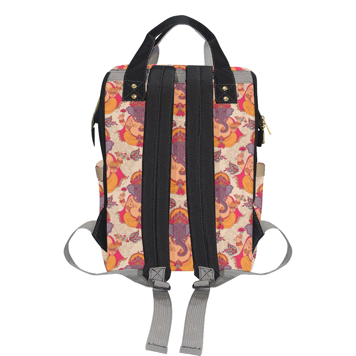 Ganesha Indian Pattern Print Design 02 Diaper Bag Backpack