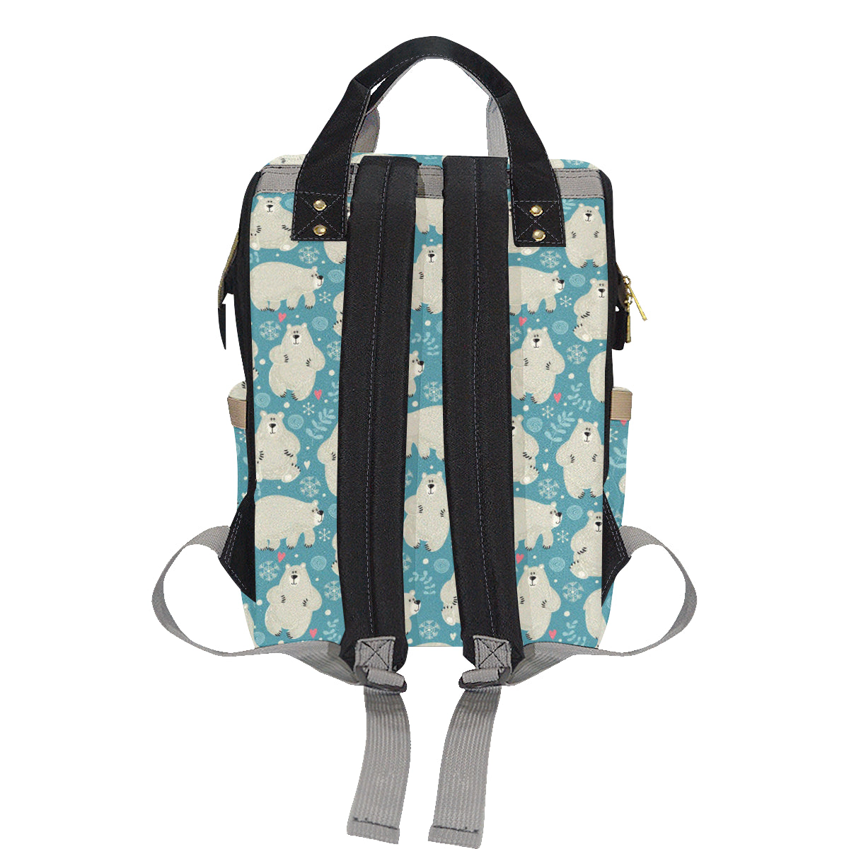Bear Pattern Print Design BE04 Diaper Bag Backpack