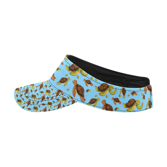 Hello Sea Turtle Print Pattern Unisex Sun Visor