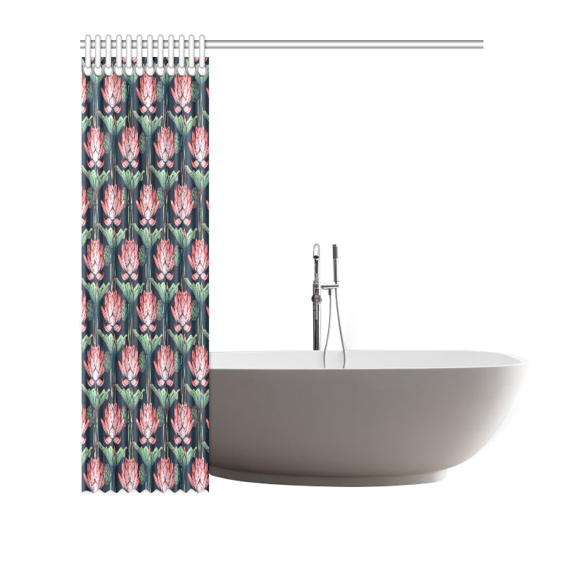 Water Lily Pattern Print Design WL03 Shower Curtain