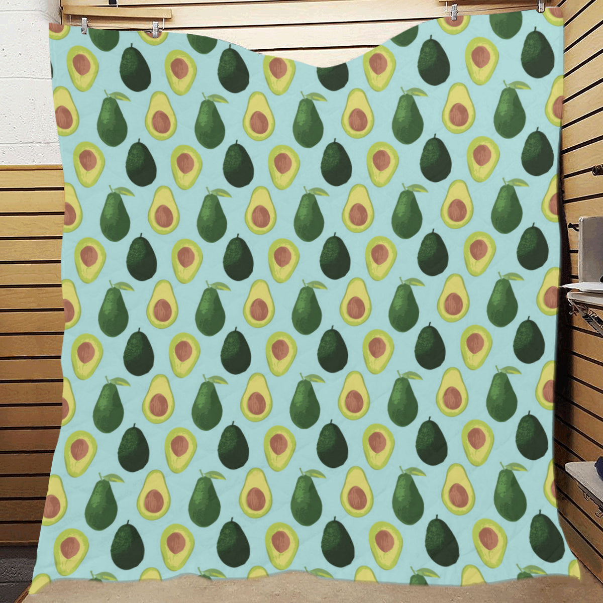 Avocado Pattern Print Design 04 Premium Quilt