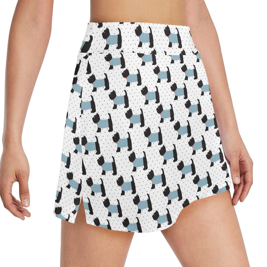 Scottish Terriers Print Design LKS3012 17" Golf & Pickleball Skort with Pockets