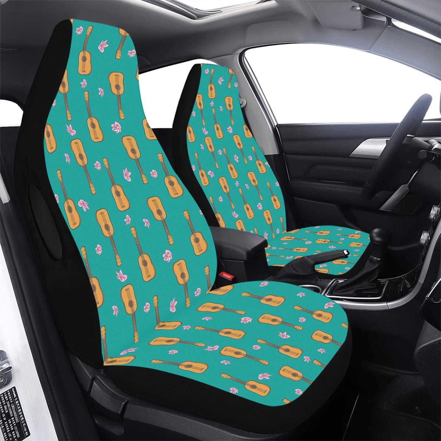 Ukulele Print Design LKS403 Car Seat Covers