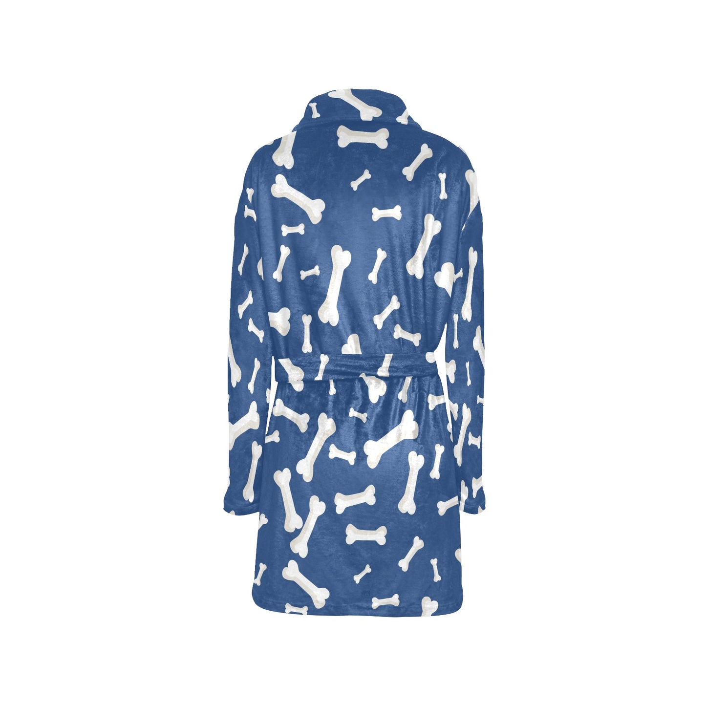 Dog Bone Pattern Print Design 03 Women's Fleece Robe
