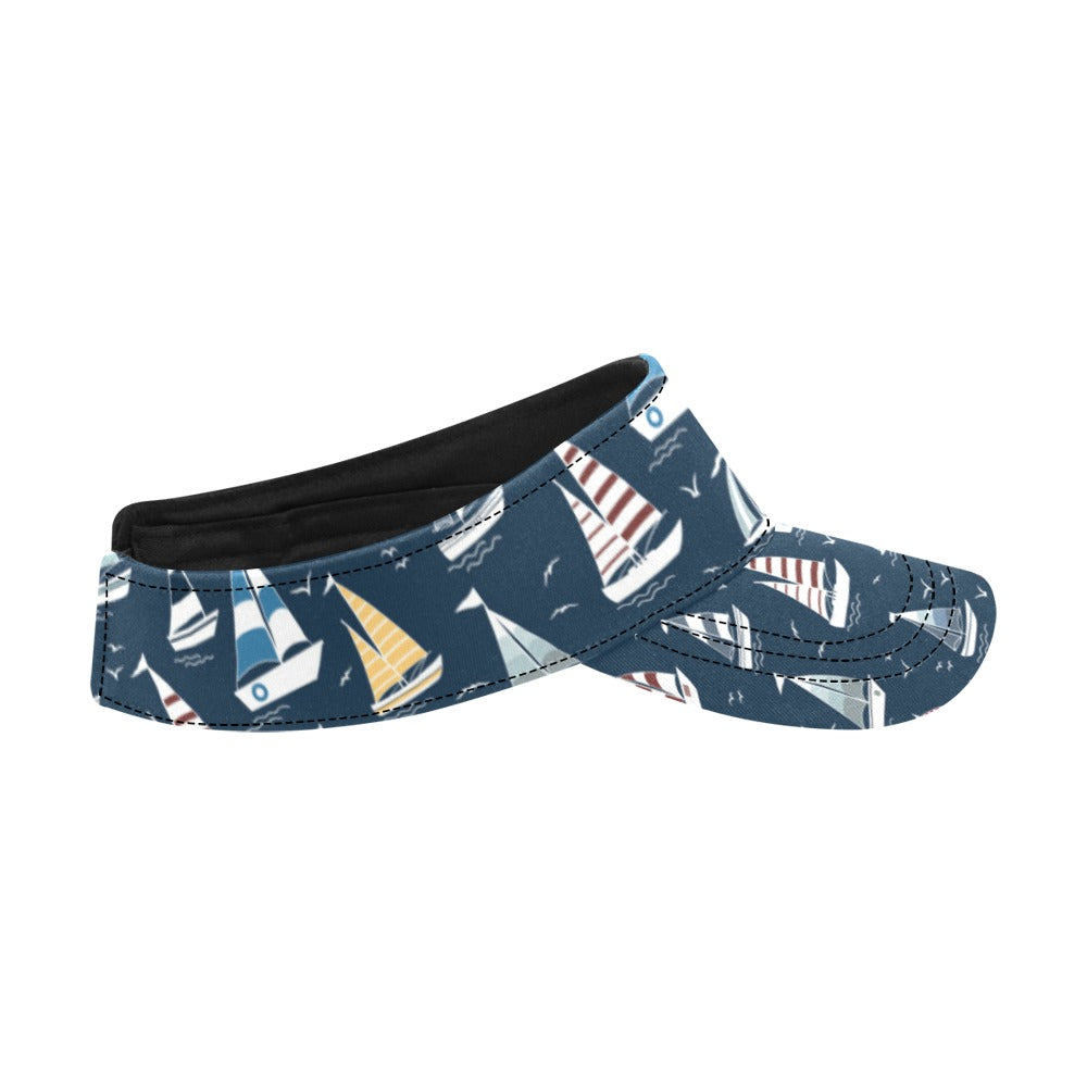 Sailboat Print Design LKS306 Unisex Sun Visor