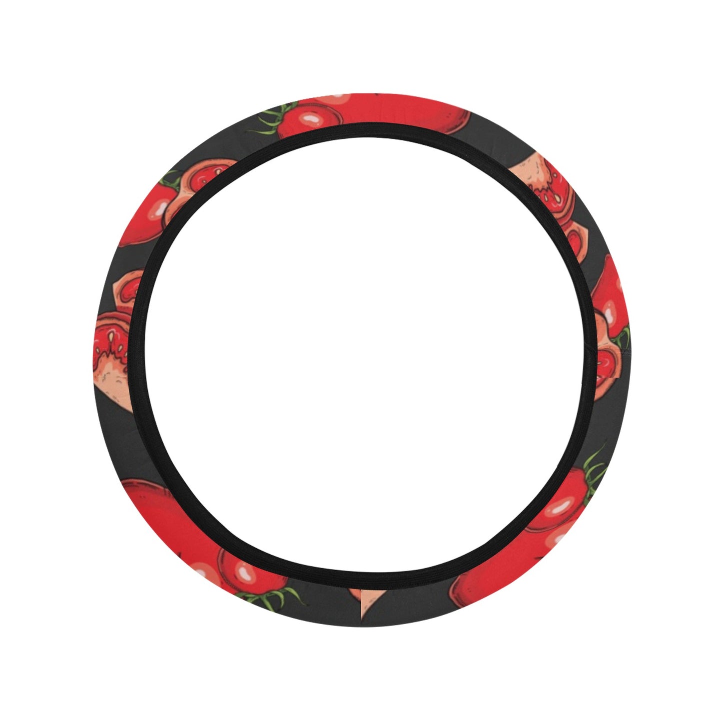 Tomato Print Design LKS303 Steering Wheel Cover with Elastic Edge