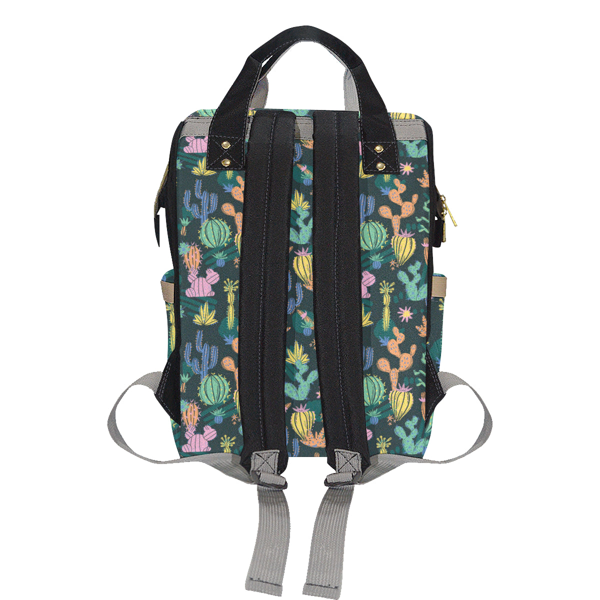Cactus Pattern Print Design 05 Diaper Bag Backpack