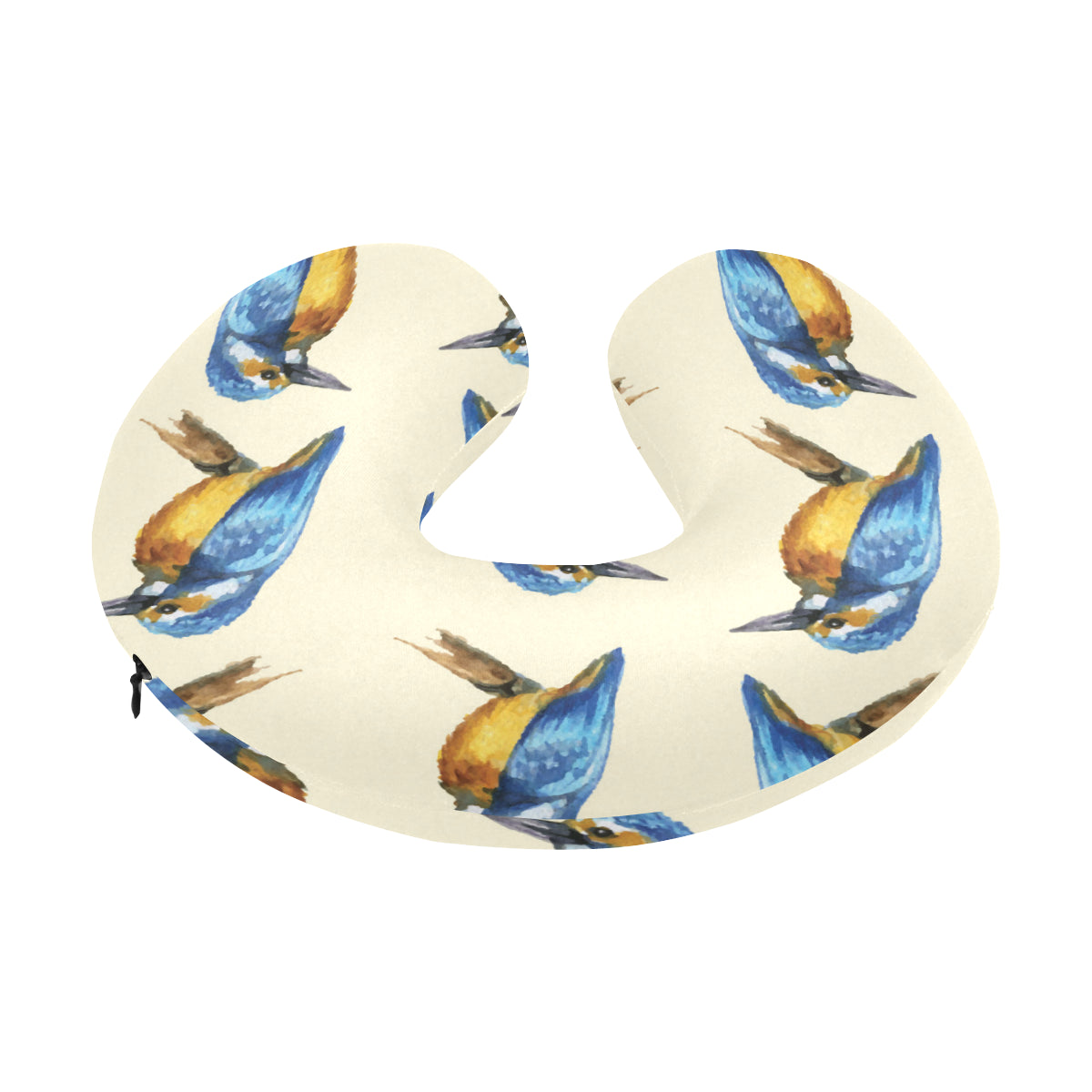 Kingfisher Pattern Print Design 01 U-Shaped Travel Neck Pillow