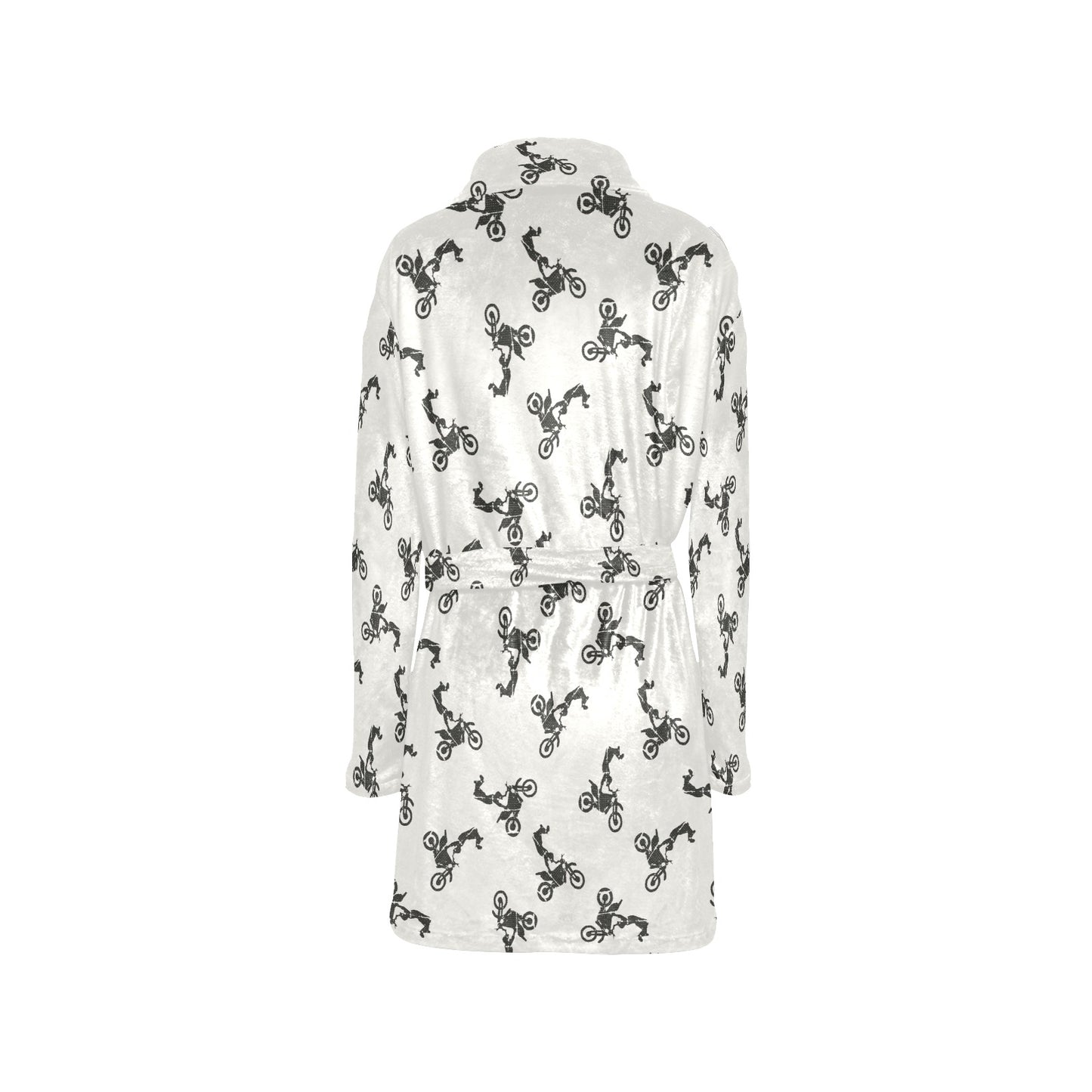 Motocross Pattern Print Design 03 Women's Fleece Robe