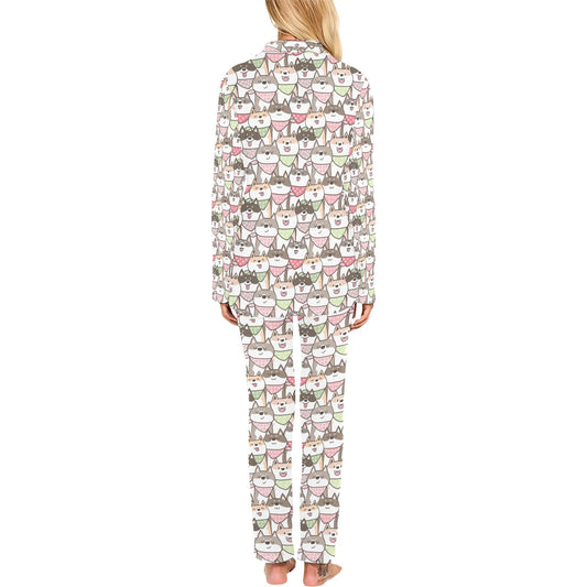 Shiba Inu Print Design LKS305 Women's Long Pajama Set