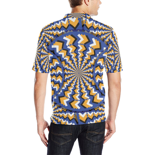 Optical illusion Pattern Print Design A01 Men Polo Shirt
