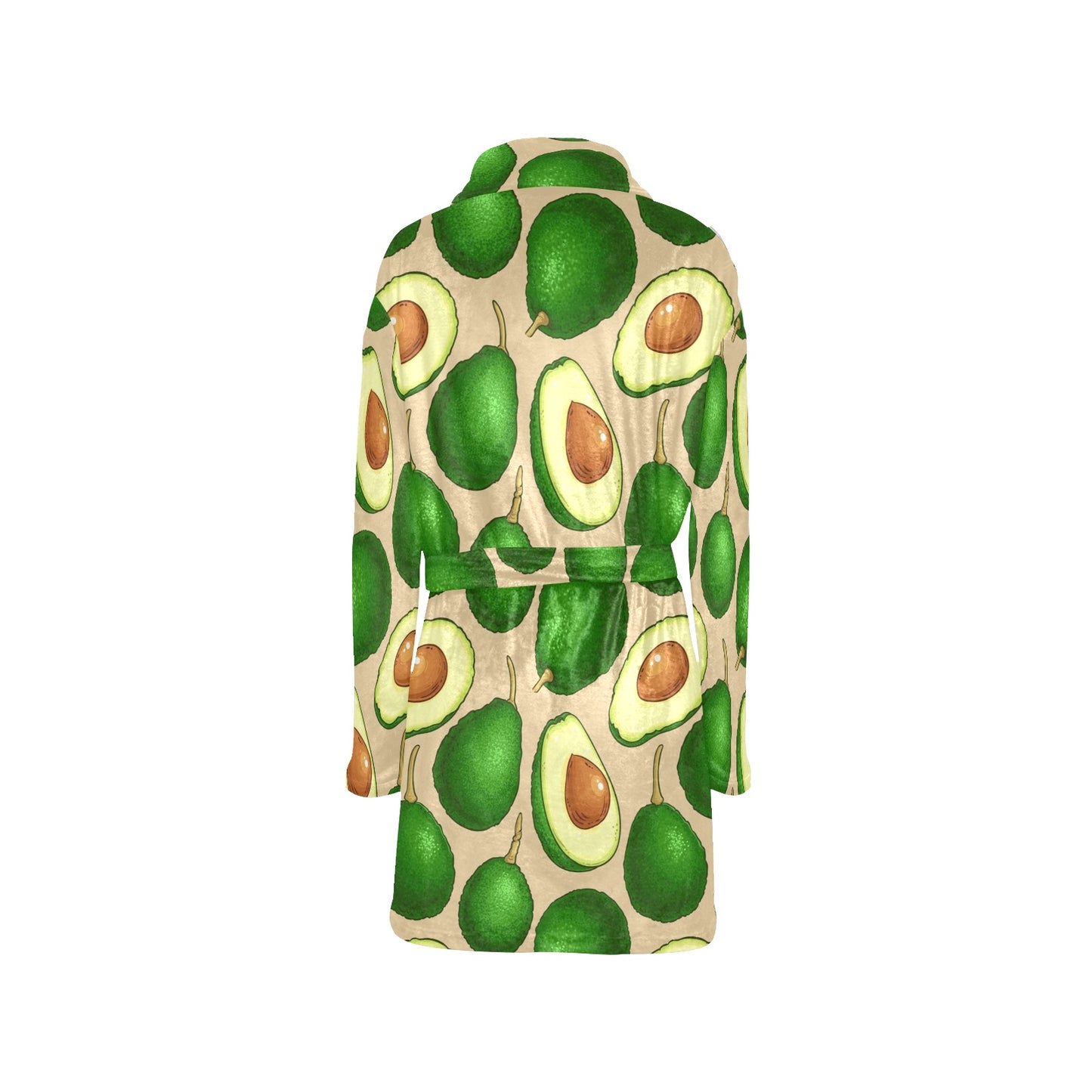 Avocado Pattern Print Design AC010 Women's Fleece Robe