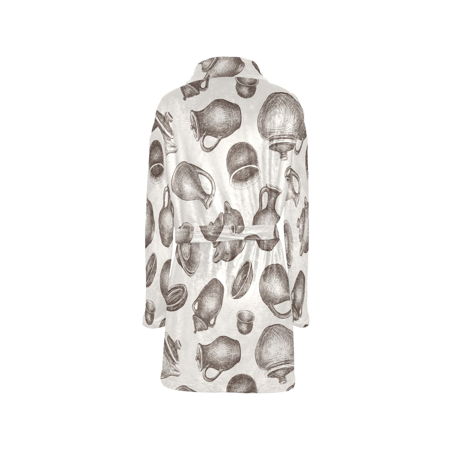 Pottery Pattern Print Design A01 Women's Fleece Robe