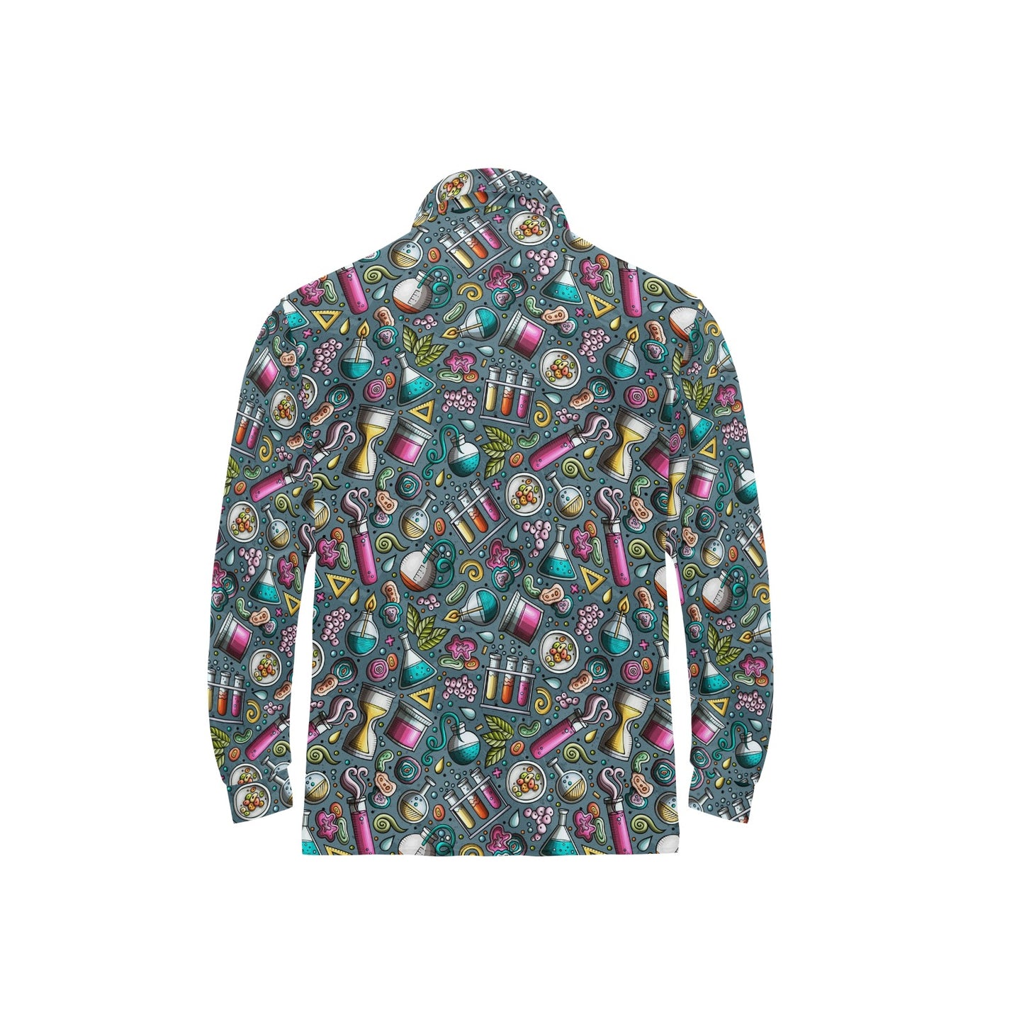 Science Print Design LKS304 Long Sleeve Polo Shirt For Men's