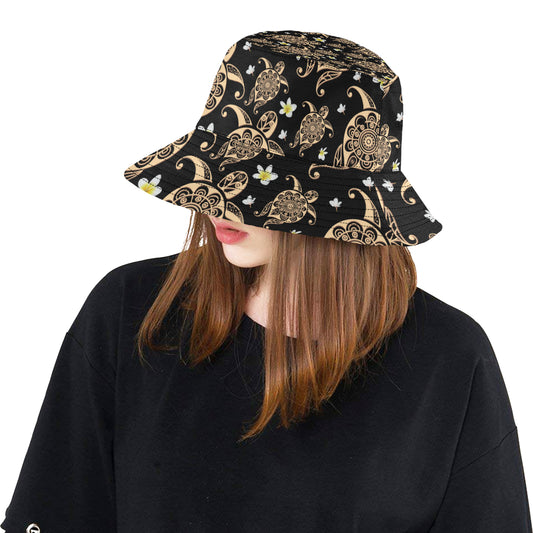 Turtle Polynesian Tribal Hawaiian Unisex Bucket Hat
