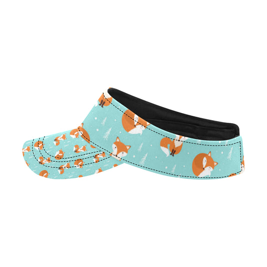 Fox Design Snow Print Pattern Unisex Sun Visor