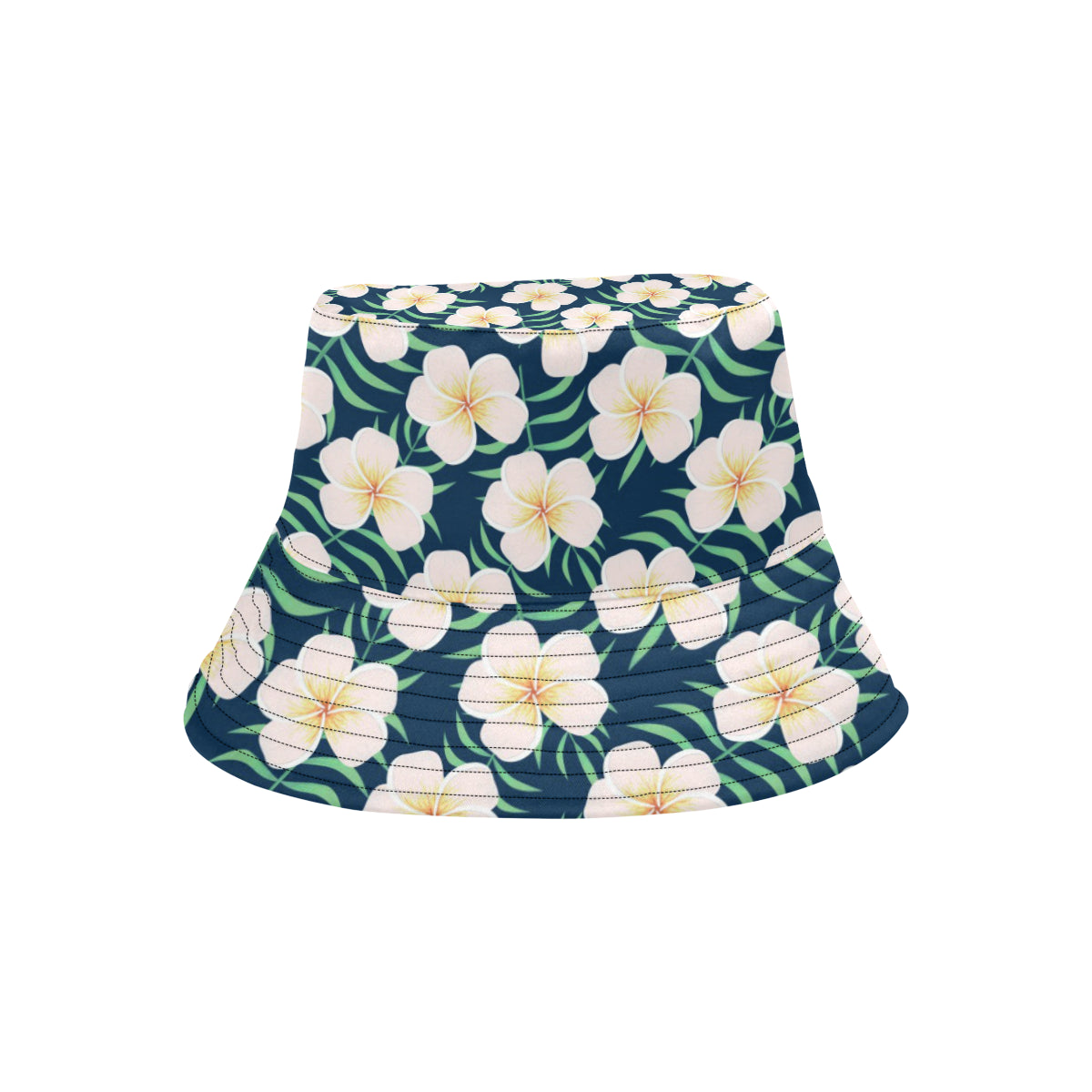 Pink Plumeria Pattern Print Design PM016 Unisex Bucket Hat