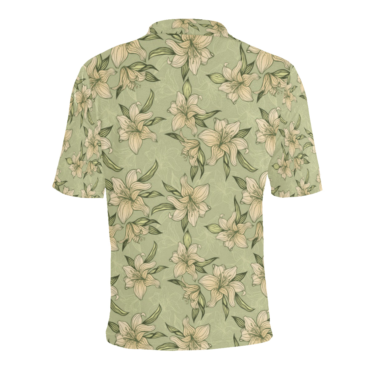 Lily Pattern Print Design LY06 Men Polo Shirt
