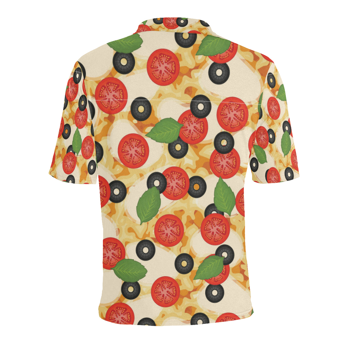 Pizza Pattern Print Design A05 Men Polo Shirt