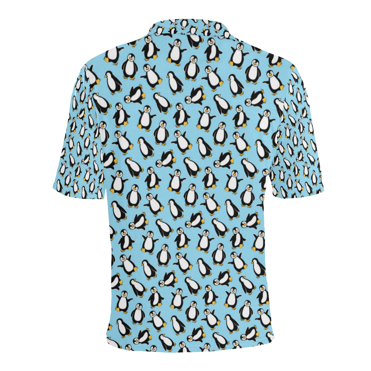 Penguin Happy Print Men Polo Shirt