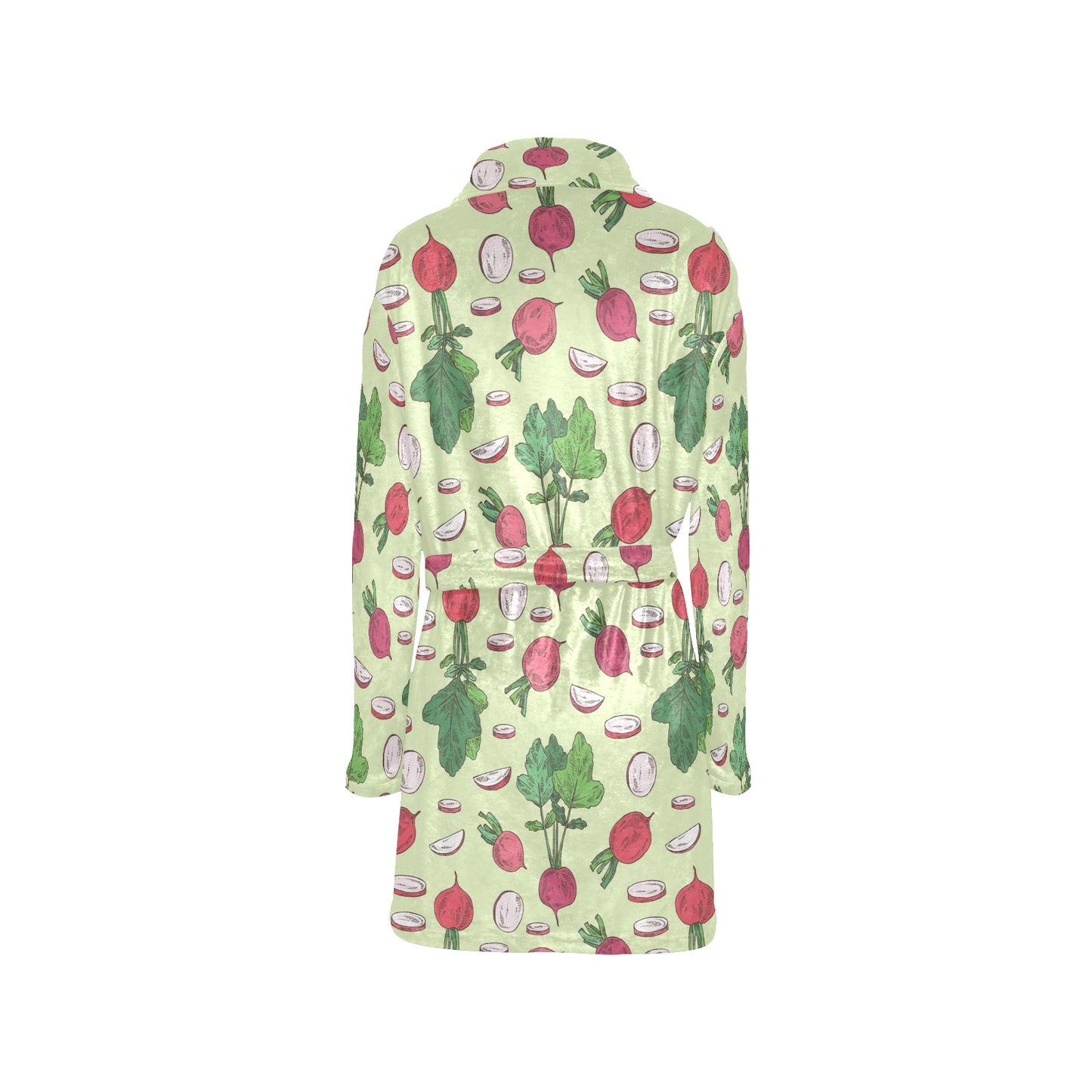 Radish Pattern Print Design A04 Women's Fleece Robe