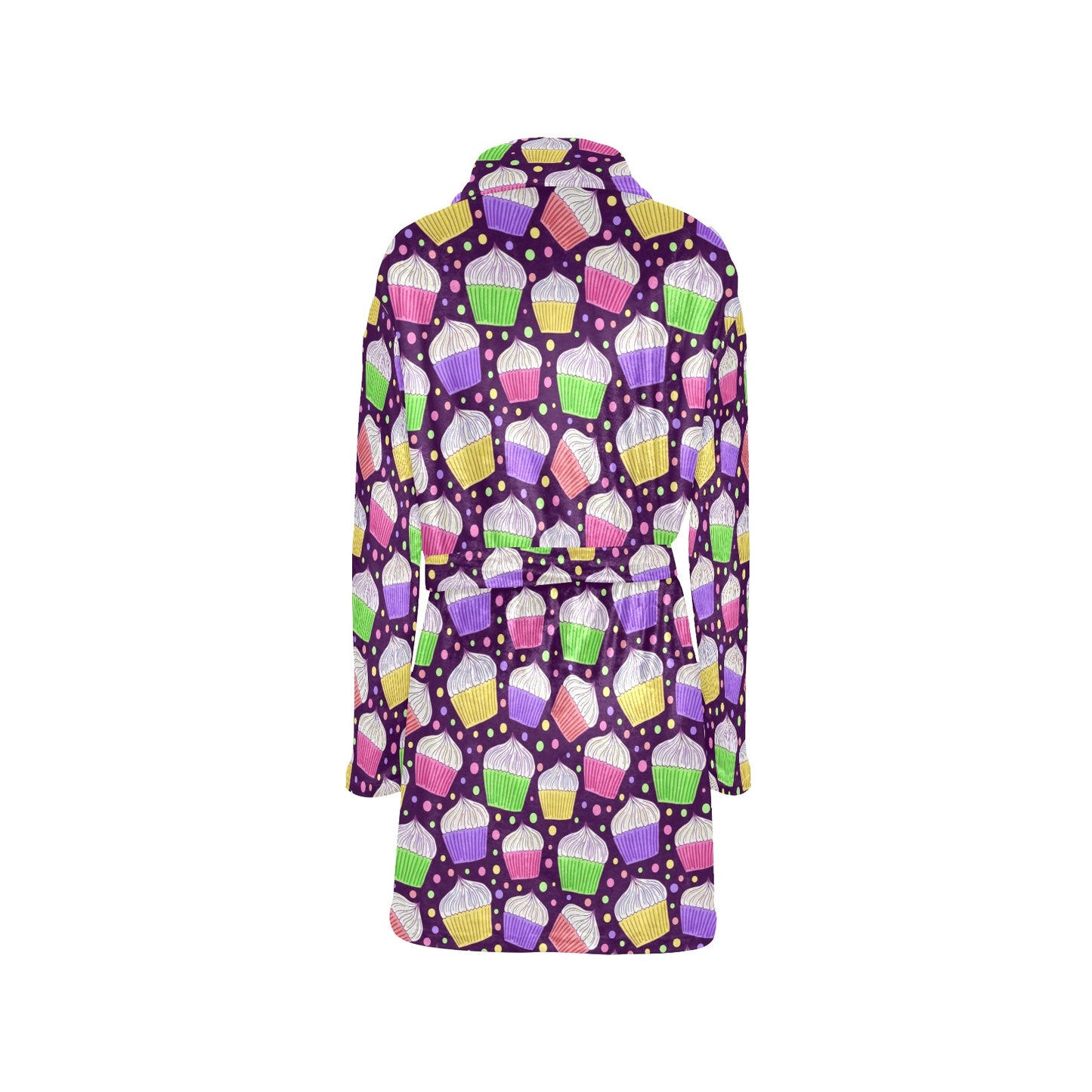 Cupcake Pattern Print Design CP07 Women's Fleece Robe