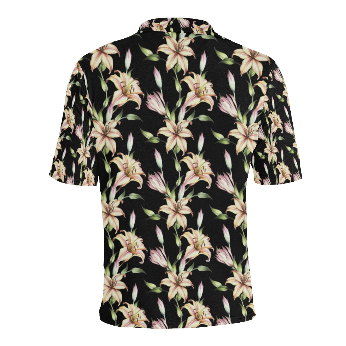 Lily Pattern Print Design LY05 Men Polo Shirt