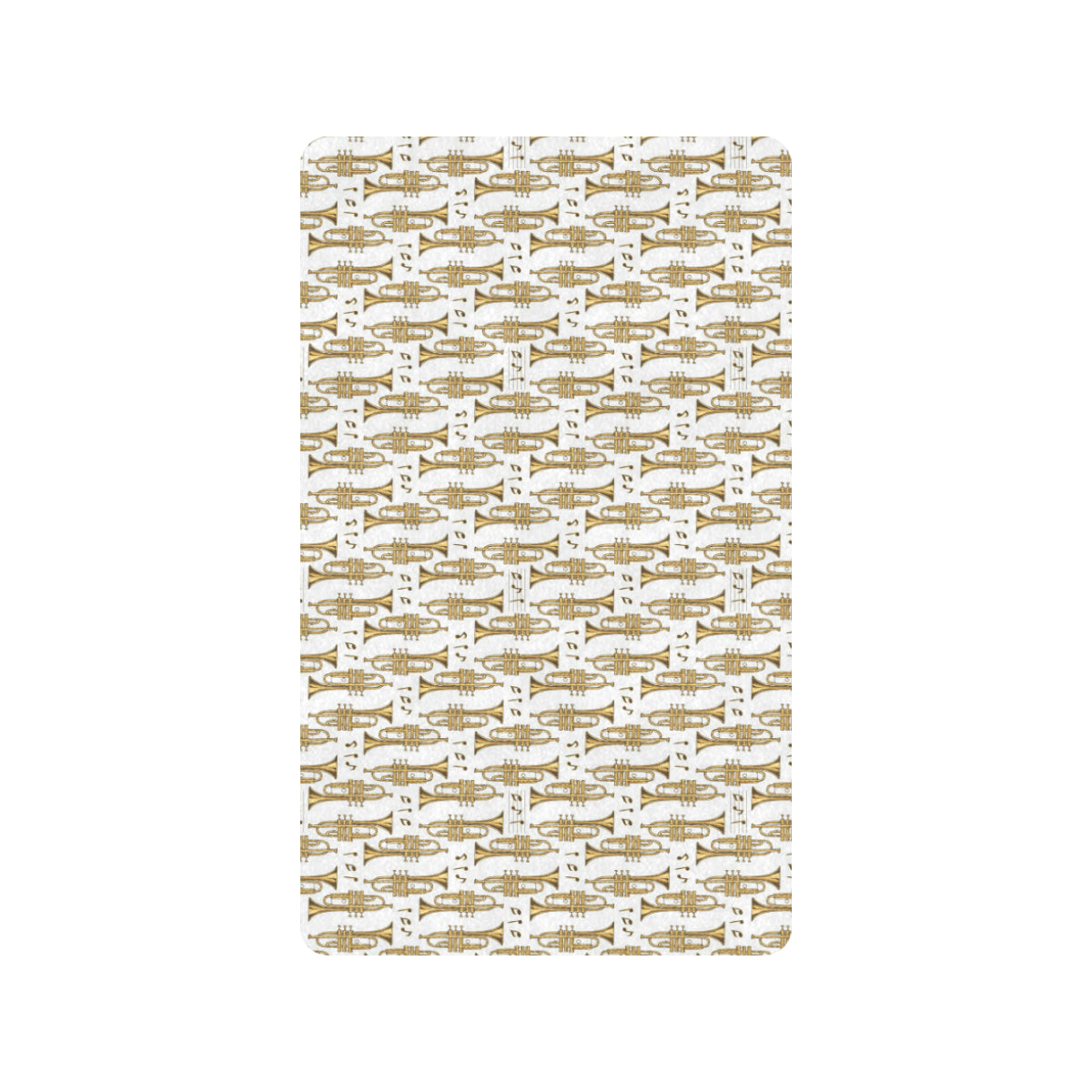 Trumpet with Music Note Print Rubber Doormat