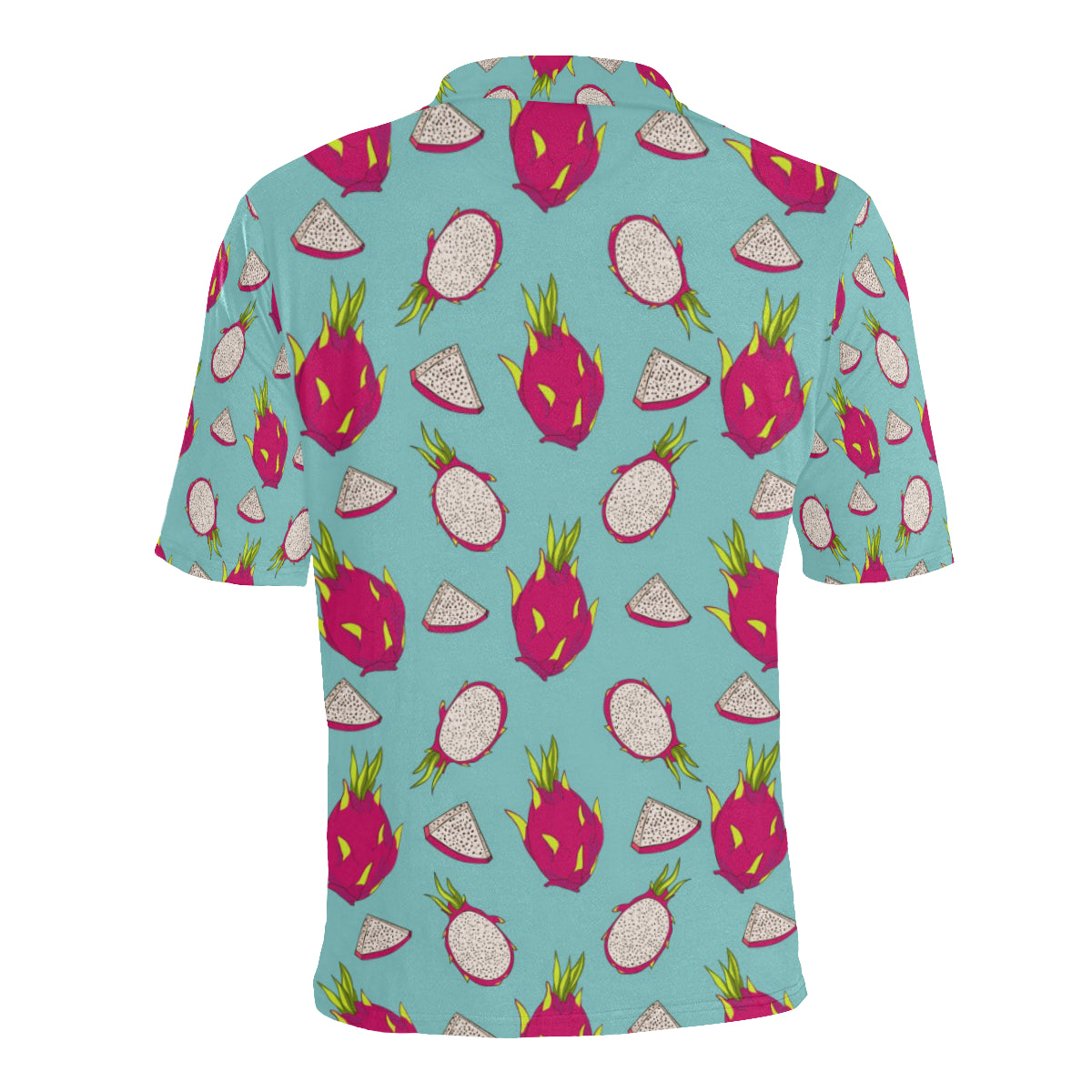 Dragonfruit Pattern Print Design DF01 Men Polo Shirt
